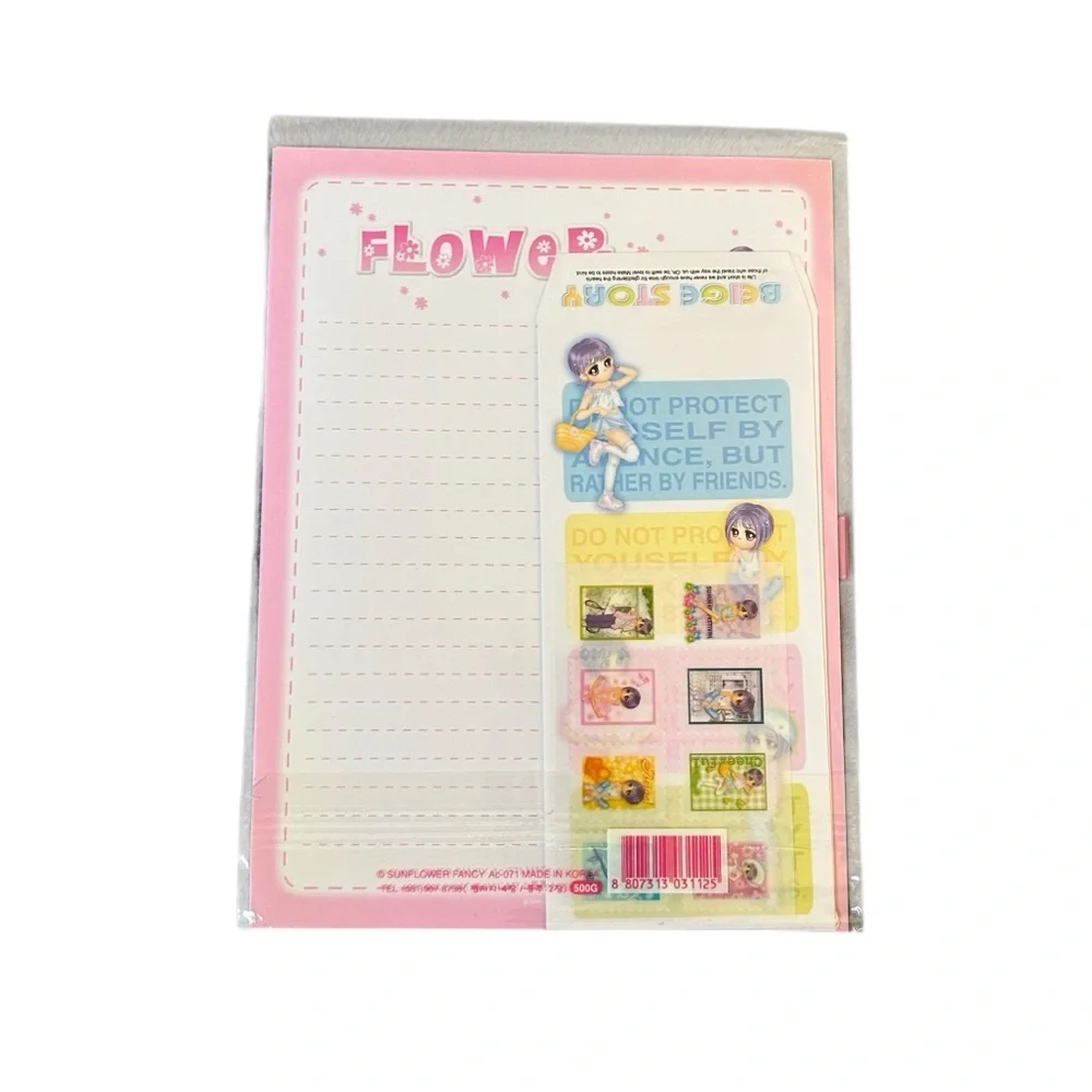 VTG Y2K Sunflower Fancy Elegance Beige Letter Set Kawaii Korean Stationary NWT